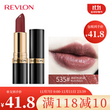 露华浓（Revlon）丽采保湿滋润唇膏女士哑光黑管口红女士不掉色美妆化妆品女彩妆 535#砖红色（奶油质地）
