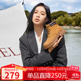 骆驼（CAMEL）大黄靴女都市户外四季可穿工装靴秋马丁靴 L23W307016 黄棕 38