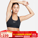 耐克NIKE春夏运动内衣女中度支撑MED SPT BRA运动内衣DX6822-010黑XL