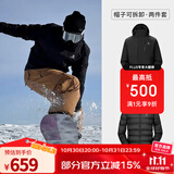 骆驼（CAMEL）三防冲锋衣户外登山服防风防水防污三合一运动外套 AD12263514Y,羽绒内胆幻影黑男女 L