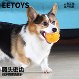 宜特（EETOYS）中号刺球桔色狗狗玩具趣味发声磨牙耐咬洁齿球独处解闷宠物用品