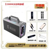 ROBERILLINE德国品牌高端新款户外K歌音响 大功率广场舞重低音炮乐器演奏音箱蓝牙无线长续航便携移动户外专用 旗舰版+金属U段话筒2个