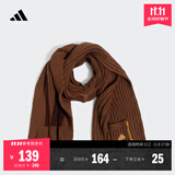 adidas简约舒适保暖针织运动围巾男女阿迪达斯官方 棕色 OSFM