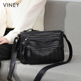 viney包包女包牛皮斜挎妈妈包中老年轻奢单肩包生日礼物品牌送女友老婆