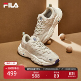 FILA斐乐女鞋老爹鞋火星鞋潮流复古轻便厚底运动鞋女 奶白/木薯粉-GT 36.5