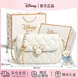 迪士尼（DISNEY）正品女包联名包包女款2025年斜挎包轻奢小众实用生日礼物女生女士 小香风-白色【精美礼盒+小熊】