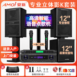 夏新家庭ktv音响套装点歌机卡拉ok点唱一体机家用家庭影院K歌会议室设备全套电视客厅音箱专业唱歌组合 专业竖箱十二寸立式7件套+十二寸重低音炮
