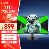 HKC 27英寸2K高清180Hz专业电竞1500R曲面屏HVA快速液晶适用PS5游戏吃鸡网咖电脑显示器 猎鹰SG27QC 