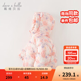 戴维贝拉（DAVE＆BELLA）儿童羽绒服女童上衣男童羽绒衣冬装新款宝宝衣服保暖小童外套 小兔印花【现货】DB4238127 100 cm（建议身高90-100cm）