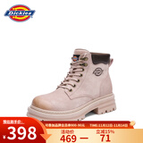 Dickies女士马丁靴高帮时尚情侣靴百搭工装靴女 粉色 女款-37 