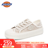 Dickies女士帆布鞋潮流休闲鞋子布鞋低帮百搭平底鞋 卡布奇诺 36