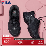 FILA斐乐猫爪鞋女鞋老爹鞋休闲鞋女休闲复古厚底运动鞋 猫爪四代-黑BK 39