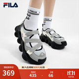 斐乐（FILA）官方女鞋运动凉鞋新款厚底增高休闲草莓凉鞋 燧石灰/冰灰-EI 37.5