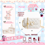 迪士尼（Disney）包包女包轻奢2025新款斜挎包米奇高级感送女友生日情人节礼物 【赠玲娜贝儿挂件】白色