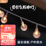 原始人（The Primitive） 户外露营灯野营照明氛围天幕帐篷灯串led超长续航装饰用品串灯带 10米80灯-升级水晶球（USB款）