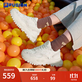 FILA FUSION斐乐女鞋BIANCO老爹鞋季新款硬糖鞋休闲鞋厚底运动鞋女 棉花糖/银-MM 40