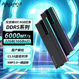 阿斯加特（Asgard）32GB(16GBx2) DDR5 6000 台式机内存条 女武神·瓦尔基里II代x耀 RGB灯条 国产颗粒 CL36 极夜黑