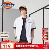 dickies 无忧搭衬衫男 系扣翻领舒适短袖衬衫 DK010211 白色 （宽松版型） M