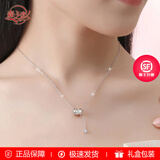 森之恋纯银项链女生2025新款轻奢小众高级感女士项链银饰吊坠送女友礼物 银白色-精美礼盒