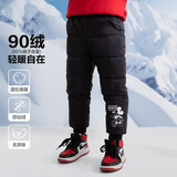 迪士尼(Disney)童装 男童羽绒裤保暖舒适冬季儿童防寒长裤 黑色 110