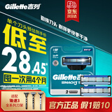 吉列刀片 适配锋速3经典 剃须刀片 吉列刀头 进口原装2刀头 非吉利