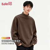 班尼路（Baleno）半高领德绒打底衫男士秋冬内搭2026新款加绒中领保暖男款长袖T恤