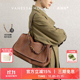 VANESSA HOGAN【高端线】VH女包知行公文包头层植鞣牛皮单肩包大容量手提斜挎包 大号-可可红棕 (附赠精美礼盒)