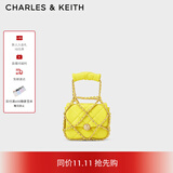CHARLES&KEITH小香风菱格恋恋包单肩手提小方女包生日礼物CK2-70671382 Lime青黄色 S