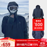 骆驼（CAMEL）三防冲锋衣户外登山服防风防水防污三合一运动外套 AD12263514Y,羽绒内胆,深蓝男女 XL