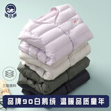 嘿小鹅三防秋冬季鹅绒服儿童轻薄羽绒服男童女童中大童校服内胆羽绒内搭 浅紫 三防轻暖90白鹅绒 160 亲子成人可穿