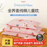 原野春荞儿童枕头荞麦1-2-6-12岁以上加长幼儿园孩子卡通睡眠枕四季通用 莓兔甜心(升级双层芯) 单只 64cm*32cm 高度5-7cm可调节大号(6-12岁)