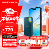 闪迪（SanDisk）1TB Nvme移动固态硬盘（PSSD）E61至尊极速卓越版松柏青SSD 读速1050MB/s 手机直连笔记本外接硬盘