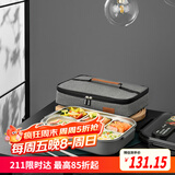 泰福高（TAFUCO）316不锈钢饭盒上班族大容量便携便当盒学生餐盘5分隔带汤碗T5215