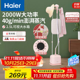 海尔（Haier）双杆立式挂烫机家用手持蒸汽电熨斗烫衣服带板大功率平挂两用多功能蒸气熨烫机HY-GS2408F