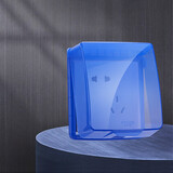 德力西（DELIXI）开关插座防溅盒塑料面盖  粘贴式86型蓝色透明自贴式防溅盒面盖