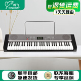 Ringway吟飞61键电子琴初学者 成年入门 儿童考级幼师 专业家用便携TB100 TB100银灰色电子琴
