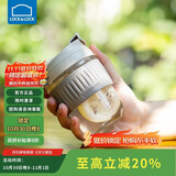 乐扣乐扣（LOCK&LOCK）咖啡杯手持玻璃杯男女学生便携式吸管杯子350ML灰色 LLG689GRY