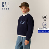 盖璞【大小童同款】男女童仿羊羔绒加厚卫衣上衣646064 海军蓝 100 cm (2-3岁) 亚洲尺码