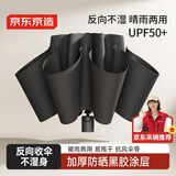 京东京造 黑武士 雨伞 反向手动伞晴雨两用男士雨伞加固8骨23寸105cm