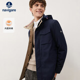 纳维凯尔意大利小帆船秋冬款男士夹克连帽棉服防风夹棉保暖外套1331013509