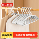 京东京造 衣架无痕防滑衣服架宽肩西服大衣晾衣架子加厚衣服挂衣撑5个灰