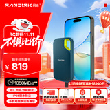 闪迪（SanDisk）1TB Nvme移动固态硬盘（PSSD）E61至尊极速卓越版松柏青SSD 读速1050MB/s 手机直连笔记本外接硬盘