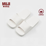 无印良品（MUJI）男女通用 EVA 浴室拖鞋 男鞋女鞋一字拖 室内家居洗澡 本白色 27.5 cmL-XL/45码（2.5）