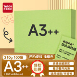 天章 （TANGO）A3++凹凸皮纹纸/压纹纸/封面纸/云彩纸/封皮纸 彩色卡纸标书封面 浅绿色210g 100张/包