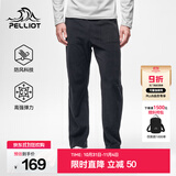 伯希和抓绒裤男女秋防风保暖休闲长裤摇粒绒直筒户外运动卫裤 男曜石黑 XXL