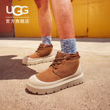 UGG 王一博同款冬季男女同款厚底系带纽姆彩壳雪地靴时尚靴1143991 CWTC | 栗色/灰白色 39