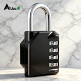 奥本大号密码挂锁 室内外门锁 防水防锈金属锁1604黑色