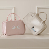 泡泡空间化妆包大容量女便携2025年新款外出旅行洗漱包分区收纳超大轻便款 腊肠狗-杏色