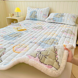 南极人牛奶绒床垫子1.5x2米薄款被褥铺底冬季加厚毛毯褥子垫被家用水洗 恐龙宝宝【A类母婴级 防滑防静电】 150x200cm床垫单件