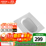 箭牌（ARROW）政府补贴蹲便器防臭防滑卫生间超薄蹲便器水箱一体水箱大冲力套装 B款蹲便器后排带存水弯-无水箱